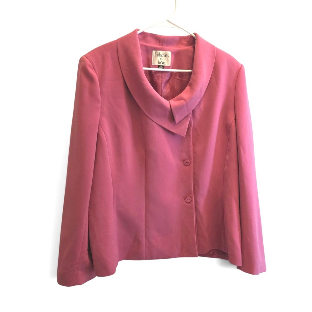 Collections for Le Suit Cocktail Pink Shawl Collar Jacket Women's Sz 18 NWT
